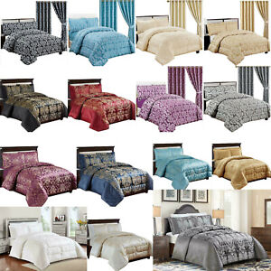 Jacquard Quilted Bedspread Comforter Set Throw Double King Super King Bed Size