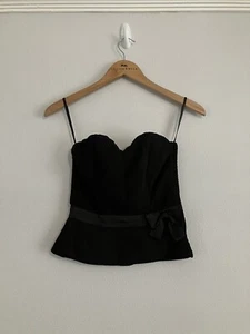 Corsé acanalado negro talla 8 nuevo con etiquetas H&M para mujer - Imagen 1 de 6