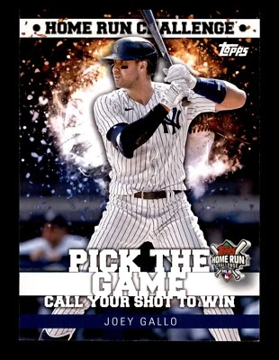 2022 Topps Home Run Challenge #HRC-21 Joey Gallo New York Yankees Baseball Card - Image 1 of 2
