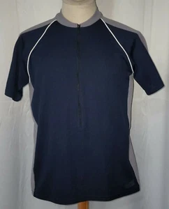 Gray/Blue TREK Branded Cycling Jersey Men's Medium - Picture 1 of 5
