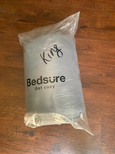 Edredón Bedsure King Size gris 106" x 96" ropa de cama manta cubierta 3 piezas - Imagen 1 de 1