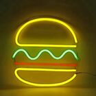 2X(Hamburger Neon Light Neon Sign Usb Powered Wall Art Light Neon Decor Hom3374