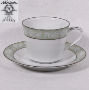 Noritake Vienne #6885 Cup 2 3/4" Tall & Saucer 6" Diameter - Picture 1 of 6