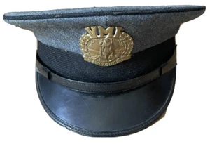 VIRGINIA MILITARY INSTITUTE CADET UNIFORM HAT with BRASS DEVICE, VMI, VINTAGE - Picture 1 of 9