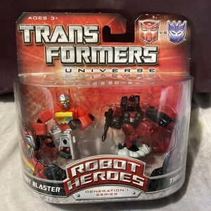 Transformers Robot Heroes 2008 Beast War AUTOBOT BLASTER & THRUST NIB - Picture 1 of 2