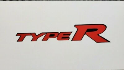 Decal sticker for Type R honda acura civic integra accord Blk outline W/Red - Image 1 of 3