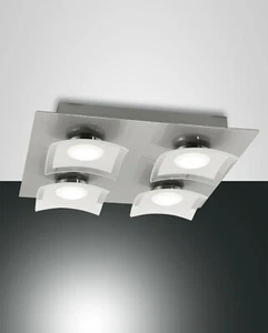 LED Soffitto Luce Lampada Spot Desus 4-flg 3324-61-178 Fabas Luce Dimmerabile - Foto 1 di 2