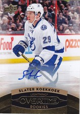 2015-16 UPPER DECK OVERTIME SLATER KOEKKOEK RC AUTO #118 15-16