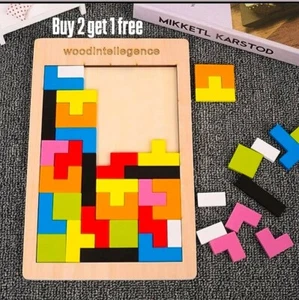 Jigsaw Puzzle Toy family games kids ages 3-10 Intelligence Coogam Brain Tetris - Picture 1 of 4