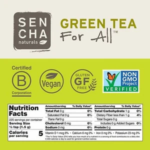 Neu 6 Packungen Sencha Naturals Everyday Matcha Grüntee Pulver - Bild 1 von 3