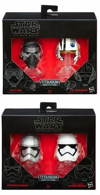 HASBRO Star Wars Black Series 4 Helmets Diecast Titanium Collection REN POE PHASMA STRP