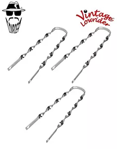 3 Vintage Lowrider 20" Replacement Flat Twisted Bicycle Chrome Fender Braces. - Picture 1 of 1
