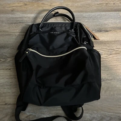 Mochila/bolso para computadora portátil KROSER 17 x 15" negro y dorado con forro verde azulado  Foto 1 de 3