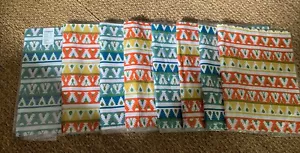 Crate & Barrel Placemats Set of SukiCheema Reversible Orange Blue 14.5" X 19NWT - Picture 1 of 5