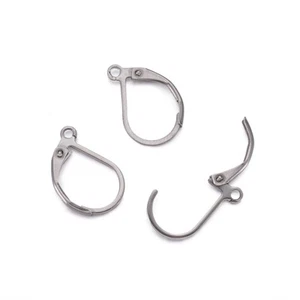100pcs 201 Stainless Steel Leverback Earwire Earring French Hook Findings 13mm - Picture 1 of 9