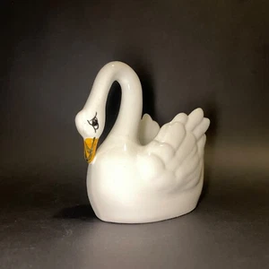 Cigno vintage in ceramica - Made in Portugal, dipinto a mano, vero 593, Madeira - Foto 1 di 8