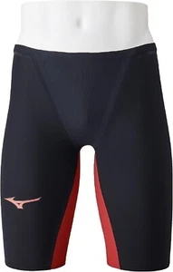 Mizuno Mens Swimsuit Half Spats GX SONIC 6 NV N2MBA501 96 Black/Red 2023 Japan - Picture 1 of 6