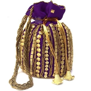 New Traditional Ethnic Women Potli Clutch Bag Handbag - Picture 1 of 4