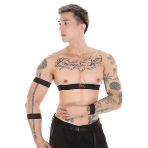 Hombres Arnés de pecho Sexy Cuerpo Elastizado Esclavitud Fiesta Disfraz con Brazo Banda - Imagen 1 de 19