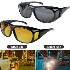 Unisex HD Night Driving Glasses Polarized Yellow Lens Anti Glare Vision Tinted - Picture 1 of 16