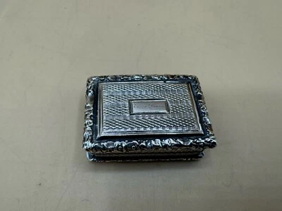 George III sello Birmingham 1825 ~ John Bettridge ~ caja de plata Foto 1 de 4