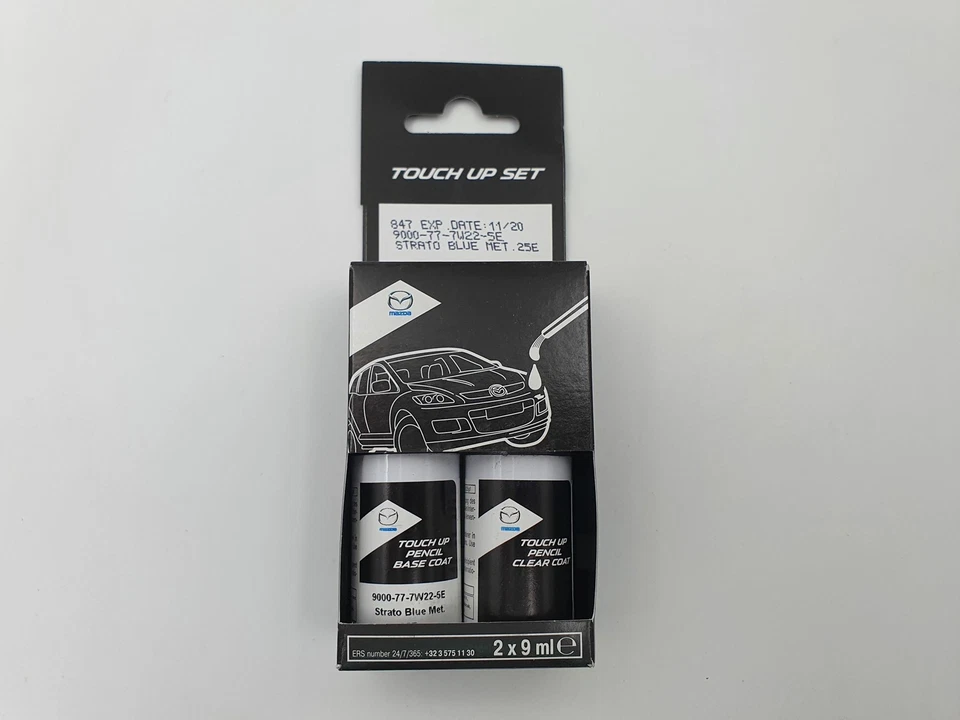 Kit de pincel de retoque original Mazda STRATO BLUE METALLIC 25E OEM part - Imagem 1 de 1