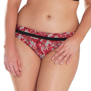 Traje de baño Kate con curvas Maya plegable bikini calzoncillo/fondo estampado rojo - Imagen 1 de 2