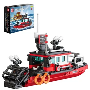 Mould King 10082 Fireboat Fire Brigade Rescue Ship Building Blocks 315 pcs MOC - Picture 1 of 3