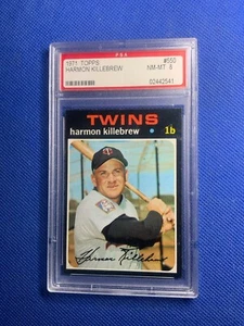 1971 Topps #550 Harmon Killebrew Twins HALL-OF-FAME PSA 8 - NM/MT - Picture 1 of 2
