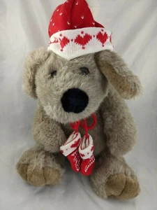 Kris Mutt marrone cane peluche 14 pollici maglia cappello guanti bersaglio Dayton Hudson farcito - Foto 1 di 11