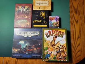 10 Spiele/Bücher Konvolut - Kronologic, Raptor, Inheritors, Innovation, Arkhm Horr CG - Bild 1 von 3