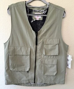 Volcom Tokyo True Nylon Green Vest Men's Small Lined Pockets NWT - Picture 1 of 8