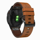 Quick Release Leather Watch Band Strap For Garmin Fenix 3HR 7 7X 6 6X 5 5X Plus