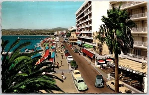 Cote D'Azur Juan-Les-Pins Les Plages Et La Promenade France Postcard - Picture 1 of 2