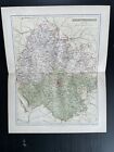 1894 Vintage Antique County Map Of Herefordshire By Fs Weller In Colour