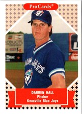 1991 ProCards Tomorrow's Heroes Darren Hall #165 Knoxville Blue Jays