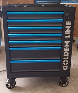 7 Drawer Steel Tool Box Trolley Cabinet With Lifting Peg Board-Bluetooth-Led - Picture 1 of 11