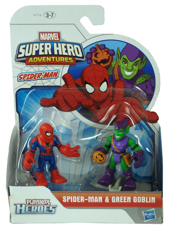 Playskool Spider-Man & Green Goblin Marvel Super Hero Adventures Figures Hasbro