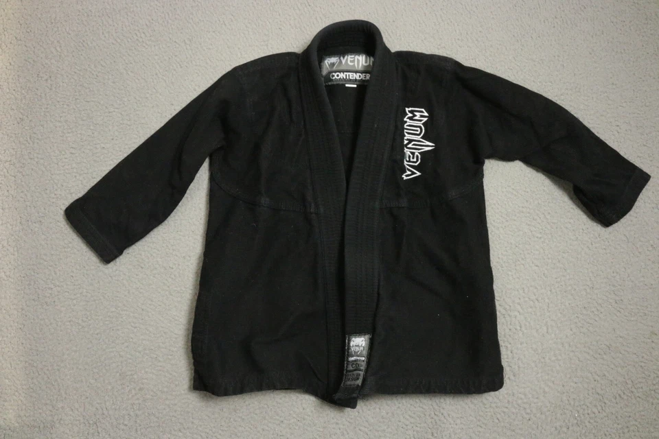 Jiu Jitsu Oficial Venum Contender Youth Tamanho C0 Preto - Imagem 1 de 4