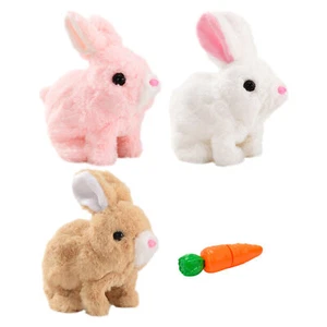 Electronic Hopping Walk and Talk Bunny Toys Plush Stuffed Rabbit - Picture 1 of 15