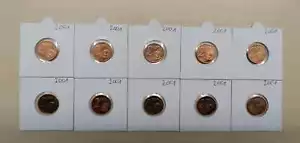 Belgien 10 x 2 Cent 2001 prägefrisch aus KMS Nur 40.000 Stück! Investionspaket! - Bild 1 von 2