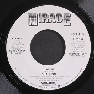 SHANNON: urgent MIRAGE 7" Single 45 RPM - Picture 1 of 2