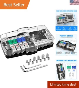 Sicherung Stromverteilerblock Auto Audio 4 Wege Midi (Mini-Anl) Sicherungsblock 12V - Bild 1 von 9