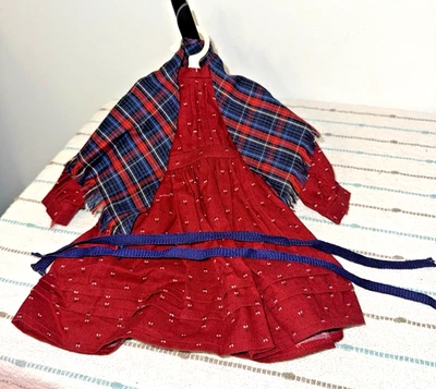 Vintage Kirsten School Dress with Shawl & Hair Ribbons American Girl Retired '09 - Image 1 of 4