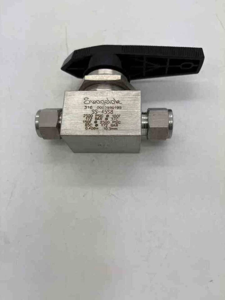 Swagelok SS-45S8, 1/2" Compresión Serie 40 Válvula de Bola, 316SS Foto 1 de 1