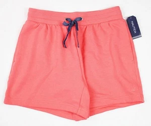 Nautica Womens XS Fleece Casual Shorts Pull On Stretch Athletic Mid Rise LtCoral - Imagen 1 de 6