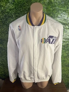 1992-93 Utah Jazz Basketball Issued Warm-Up Jacket Champion White Size 44+2+3 - Bild 1 von 5