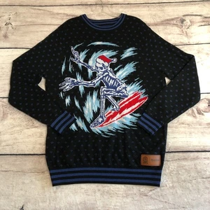Tipsy Elves Sweater XXL Mens Ballast Point Ugly Christmas Skeleton Surf Santa - Picture 1 of 10