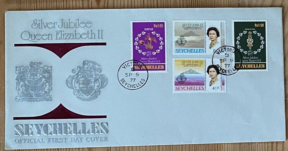 Seychelles Silver Jubilee QEII 1977 FDC VICTORIA MATASELLOS Foto 1 de 1