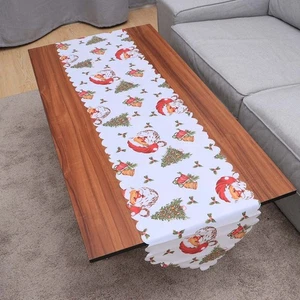 Christmas Printed Tablecloth Cotton and Linen Decorative Table Runner Long - Picture 1 of 11